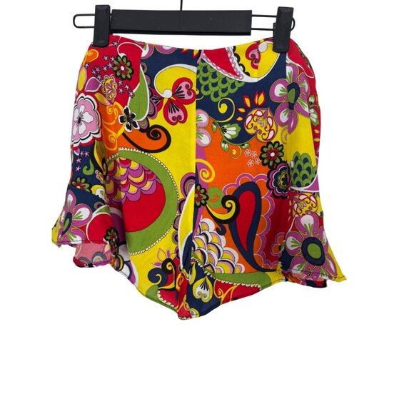 ZARA Colorful Small Floral Patterned Shorts - Picture 1 of 12